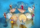 Mujeres pescando en Bengala Occidental antes de dirigirse al mercado. Pranab Basak-AGORA images.jpg